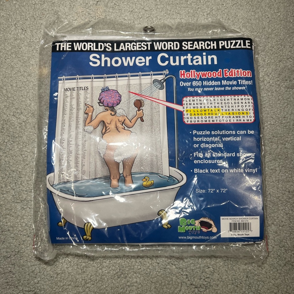 NWT Movie Search Shower Curtain